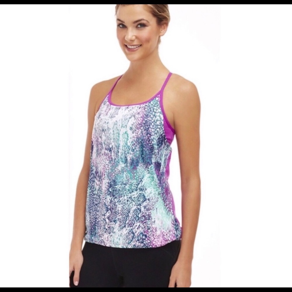 Fabletics Norwalk tank Nwt pink purple teal
